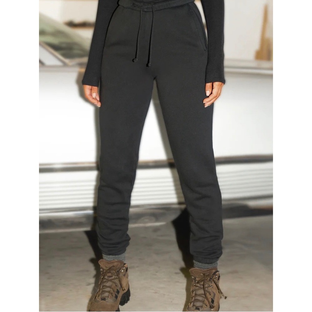 Joah Brown Joggers Women XS/S Black Excellent Cotton French Terry Sweatpants